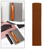 Maxbell 3xElastic Band Pen Holder Pen Sleeve for Hardcover Journals Planners Notebooks Brown