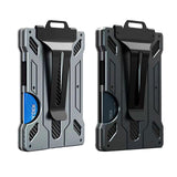 Maxbell 5xAluminum Alloy Slim Wallet Credit Card Holder Case Money Clip for Men Black