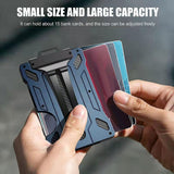 Maxbell 4xAluminum Alloy Slim Wallet Credit Card Holder Case Money Clip for Men Black