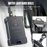 Maxbell 6xAluminum Alloy Slim Wallet Credit Card Holder Case Money Clip for Men Black