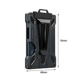 Maxbell 6xAluminum Alloy Slim Wallet Credit Card Holder Case Money Clip for Men Black