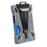 Maxbell 2xAluminum Alloy Slim Wallet Credit Card Holder Case Money Clip for Men Gray