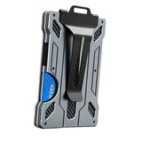 Maxbell 4xAluminum Alloy Slim Wallet Credit Card Holder Case Money Clip for Men Gray