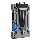 Maxbell 2xAluminum Alloy Slim Wallet Credit Card Holder Case Money Clip for Men Gray