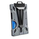 Maxbell 4xAluminum Alloy Slim Wallet Credit Card Holder Case Money Clip for Men Gray
