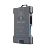 Maxbell 6xAluminum Alloy Slim Wallet Credit Card Holder Case Money Clip for Men Gray