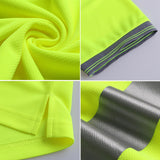 Maxbell 3xReflective Construction Shirts Work Wear Shirts for Construction Cycling Men 3XL Yellow