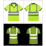 Maxbell 3xReflective Construction Shirts Work Wear Shirts for Construction Cycling Men 3XL Yellow