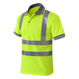 Maxbell 3xReflective Construction Shirts Work Wear Shirts for Construction Cycling Men 3XL Yellow