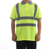 Maxbell 4xReflective Construction Shirts Work Wear Shirts for Construction Cycling Men 3XL Yellow