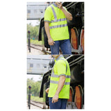 Maxbell 3xReflective Construction Shirts Work Wear Shirts for Construction Cycling Men 3XL Yellow