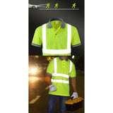 Maxbell 4xReflective Construction Shirts Work Wear Shirts for Construction Cycling Men 3XL Yellow