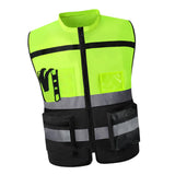 Maxbell 3xHigh Visibility Vest Breathable Work Road Lightweight Safety Reflective Vest XL Yellow