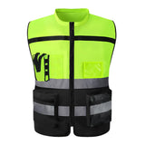 Maxbell 4xHigh Visibility Vest Breathable Work Road Lightweight Safety Reflective Vest XL Yellow