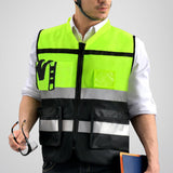 Maxbell 3xHigh Visibility Vest Breathable Work Road Lightweight Safety Reflective Vest XL Yellow
