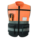 Maxbell 3xHigh Visibility Vest Breathable Work Road Lightweight Safety Reflective Vest XL Orange