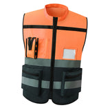 Maxbell 4xHigh Visibility Vest Breathable Work Road Lightweight Safety Reflective Vest XL Orange
