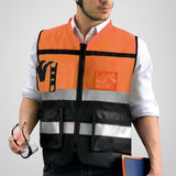 Maxbell 3xHigh Visibility Vest Breathable Work Road Lightweight Safety Reflective Vest XL Orange