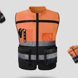 Maxbell 4xHigh Visibility Vest Breathable Work Road Lightweight Safety Reflective Vest XL Orange