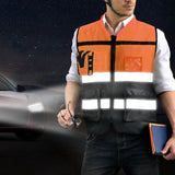 Maxbell 2xHigh Visibility Vest Breathable Work Road Lightweight Safety Reflective Vest XL Orange