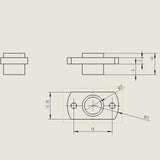 Maxbell 3x3D Printer Z Axis Trapezoid Motor Screw Nuts for Z Axis 3D Printer Parts