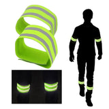 Maxbell 2xReflective Bands Adjustable Safety Reflector Tape Straps for Arm Leg Jogging