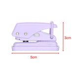 Maxbell 2xMini Single Hole Puncher Punch Handheld for Paper Handcraft Clipboard Sturdy Purple