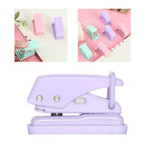 Maxbell 4xMini Single Hole Puncher Punch Handheld for Paper Handcraft Clipboard Sturdy Purple