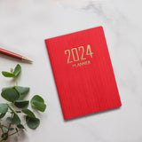 Maxbell 2xSchedule Notebook Monthly Planner Appointment Calendar Diary Journal Durable Red