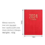 Maxbell 2xSchedule Notebook Monthly Planner Appointment Calendar Diary Journal Durable Red