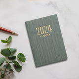 Maxbell 3xSchedule Notebook Monthly Planner Appointment Calendar Diary Journal Durable Green