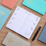 Maxbell 2x2024 Planner Journal to Track Goals Agenda Notebook for Business Home School Black