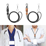 Maxbell 5xNeck Lanyards Durable Identity Lanyard Multipurpose Id Hanging Lanyard for Keys Black