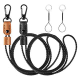 Maxbell 2xNeck Lanyards Durable Identity Lanyard Multipurpose Id Hanging Lanyard for Keys Black