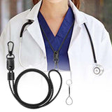 Maxbell 5xNeck Lanyards Durable Identity Lanyard Multipurpose Id Hanging Lanyard for Keys Black
