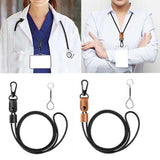 Maxbell 3xNeck Lanyards Durable Identity Lanyard Multipurpose Id Hanging Lanyard for Keys Black