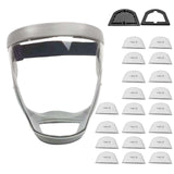 Maxbell Full Face Cover Anti Fog Protective for Grass Cutting Grinding Whacking Gray 20 Filter Cloth