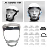 Maxbell Full Face Cover Anti Fog Protective for Grass Cutting Grinding Whacking Gray 20 Filter Cloth