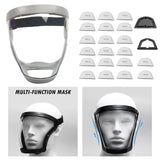Maxbell Full Face Cover Anti Fog Protective for Grass Cutting Grinding Whacking Gray 20 Filter Cloth