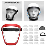 Maxbell Full Face Cover Anti Fog Protective for Grass Cutting Grinding Whacking Red 20 Filter Cloth