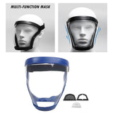 Maxbell Full Face Cover Anti Fog Protective for Grass Cutting Grinding Whacking Blue 1 Filter Cloth