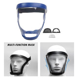 Maxbell Full Face Cover Anti Fog Protective for Grass Cutting Grinding Whacking Blue 1 Filter Cloth