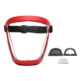Maxbell Full Face Cover Anti Fog Protective for Grass Cutting Grinding Whacking Red 1 Filter Cloth
