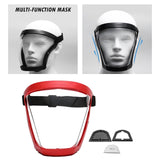 Maxbell Full Face Cover Anti Fog Protective for Grass Cutting Grinding Whacking Red 1 Filter Cloth