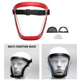 Maxbell Full Face Cover Anti Fog Protective for Grass Cutting Grinding Whacking Red 1 Filter Cloth
