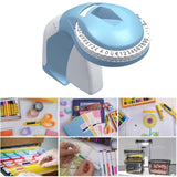 Maxbell Embossing Label Maker Old School Vintage Label Writer for Home Office School Blue