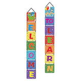 Maxbell Welcome Banner Porch Sign Back to School Banner for Primary High School Boys