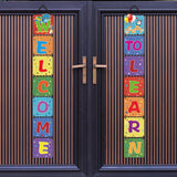 Maxbell Welcome Banner Porch Sign Back to School Banner for Primary High School Boys