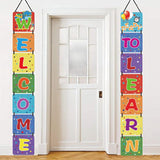 Maxbell Welcome Banner Porch Sign Back to School Banner for Primary High School Boys