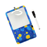 Maxbell Magnetic Storage Pocket with Message Board for Fridge Whiteboard Home School blue